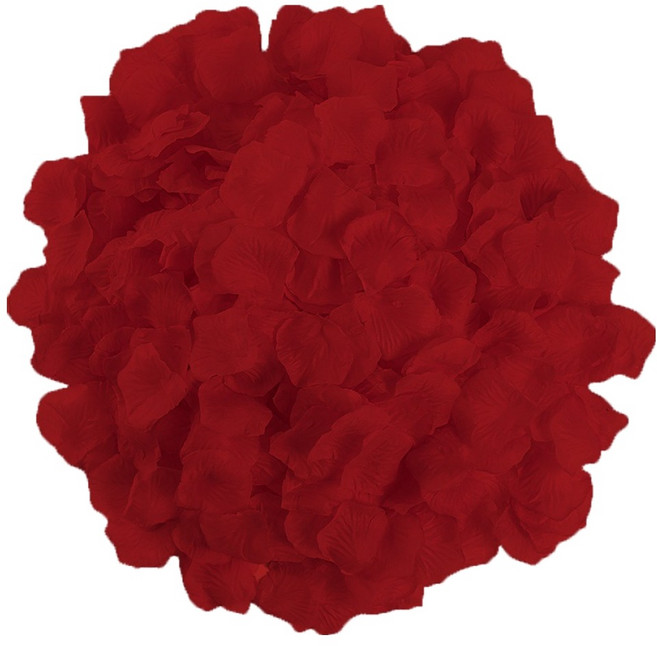 코히모 파티 이벤트용 장미꽃잎 조화 1000p 세트 5W0339, 1세트, 와인