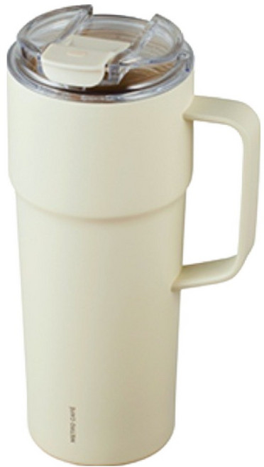 LocknLock 樂扣樂扣 Metro Cafe 陶瓷隨行杯 LHC4418IVY, 750ml, 1個, 象牙白