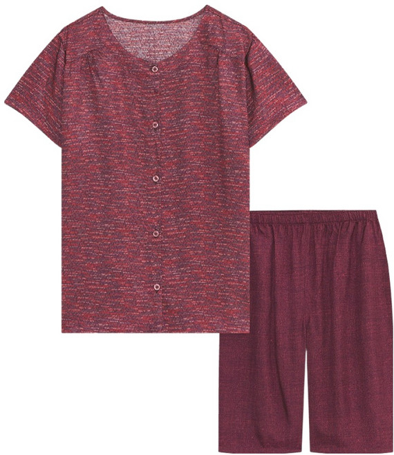 트라이 여성용 인견 반팔 파자마 상하의 세트 TWJSH3