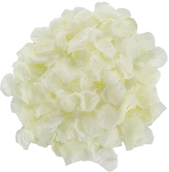 코히모 파티 이벤트용 장미꽃잎 조화 1000p 세트 5W0339, 1세트, 화이트