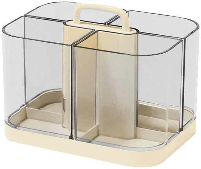 모하코 대용량 마카펜홀더 다용도 필기구 수납함, 크림, 1개