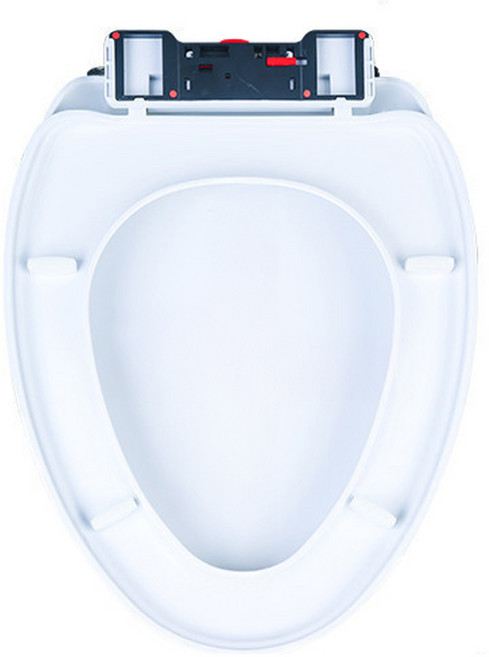 V型雙重緩降靜音馬桶蓋 通用加厚款, 1個, 白色