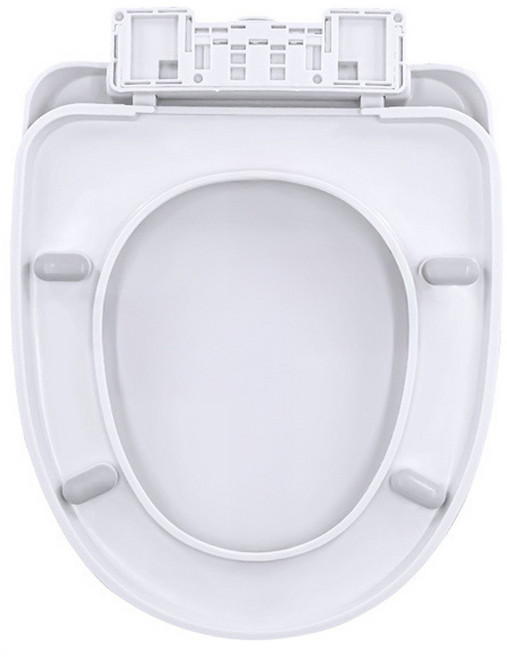 U型雙重緩降靜音馬桶蓋 通用一般款, 1個, 白色
