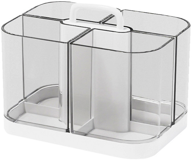 모하코 대용량 마카펜홀더 다용도 필기구 수납함, 화이트, 1개