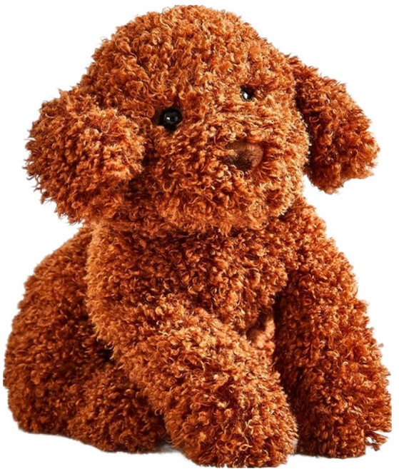 Modern House 柔軟舒適貝貝貴賓犬娃娃, 1個, 28cm, 棕色