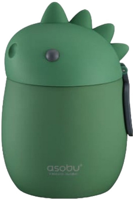 아소부 스테인레스 보온보냉 푸드자 베스티 푸드 컨테이너, 공룡, 600ml, 1개