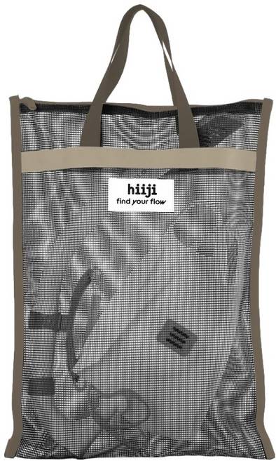 hiiji Shortfin 多功能網眼包, 1個, 黑色 + 摩卡慕斯