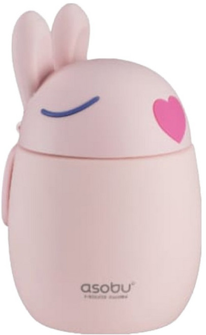 아소부 스테인레스 보온보냉 푸드자 베스티 푸드 컨테이너, 버니, 600ml, 1개