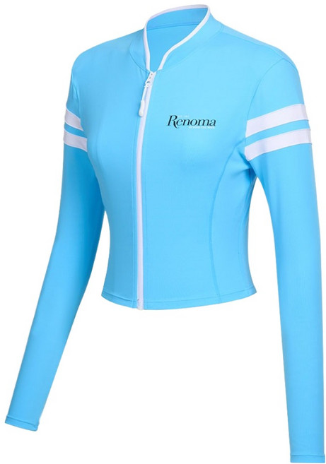 레노마 여성용 크롭 집업 래쉬가드 상의 RN-CS2F504