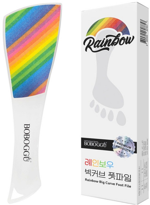 보보꾸 레인보우 빅커브 풋파일, 1개, 1개입, 90g