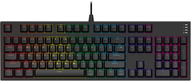 COX 축교환 카일 광축 V2 게이밍 유선 키보드, Black, CY104K, 청축