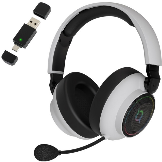 COX 무선 3MODE 게이밍 헤드셋, 화이트, WCH150