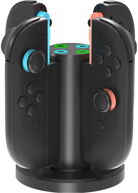 겜맥 닌텐도스위치2 조이콘 충전독 4in1, 1개, 블랙, KMNS2-115