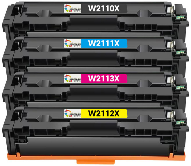 inkmade W2110X W2111X W2113X W2112X 大容量相容碳粉匣4色套組, 1套, 黑色 + 藍色 + 紅色 + 黃色