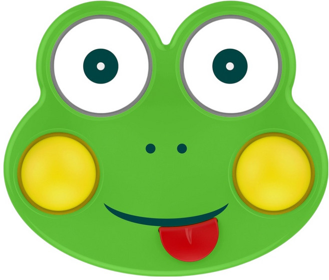 후앙어 하늘썬별 실리콘 베이비 개구리친구 푸쉬팝 heanhe0193, 1개