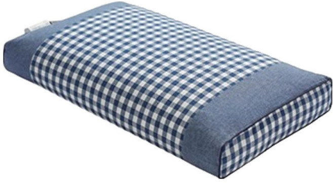 soonZAM 穩固全蕎麥支撐可水洗頸椎枕, 1個, 藍色