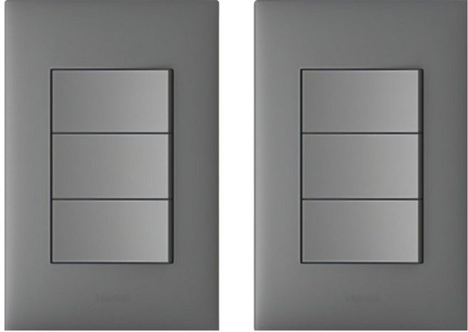 Legrand 羅格朗 Apela 鎂光簡約 3開 開關, 2個