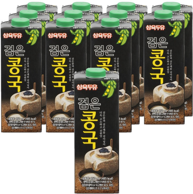 삼육두유 검은콩국, 950ml, 12개