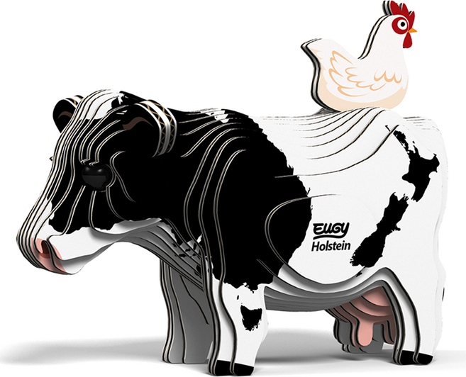 EuGy 3D立體紙拼圖, 7張, 荷蘭牛, 1組