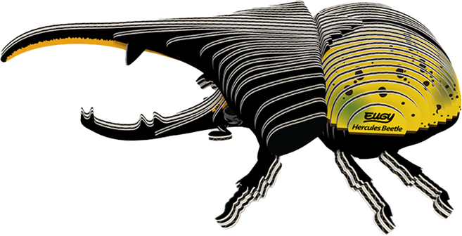 EuGy 3D立體紙拼圖, 7張, 長戟大兜蟲, 1組