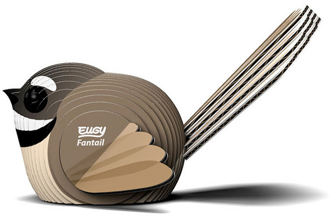 EuGy 3D立體紙拼圖, 7張, 扇尾鳥, 1組