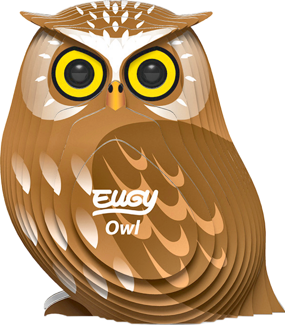 EuGy 3D立體紙拼圖, 7張, 貓頭鷹, 1組
