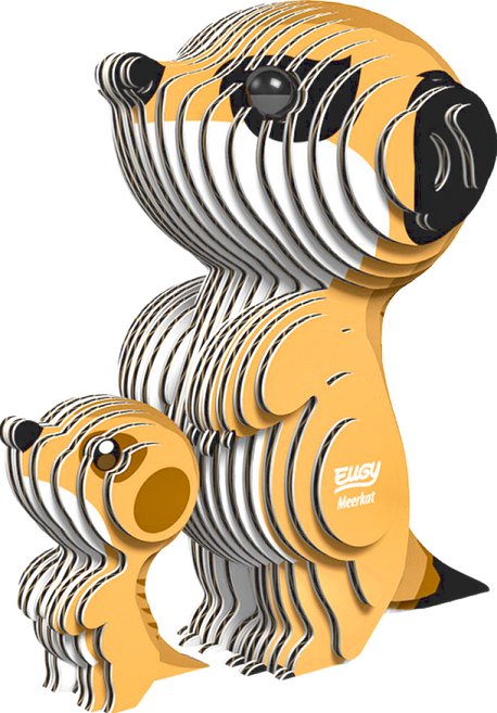 EuGy 3D立體紙拼圖, 7張, 狐獴, 1組