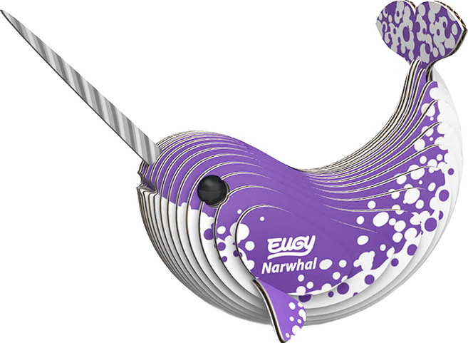 EuGy 3D立體紙拼圖, 7張, 獨角鯨, 1組