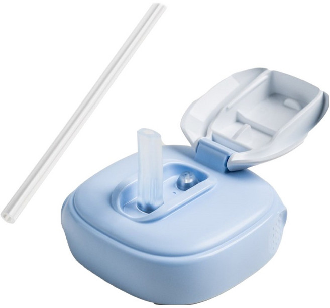 헤겐 NEW 빨대컵 240ml용 느린 유속 빨대+뚜껑 세트, 1세트, 뚜껑(블루) + 빨대