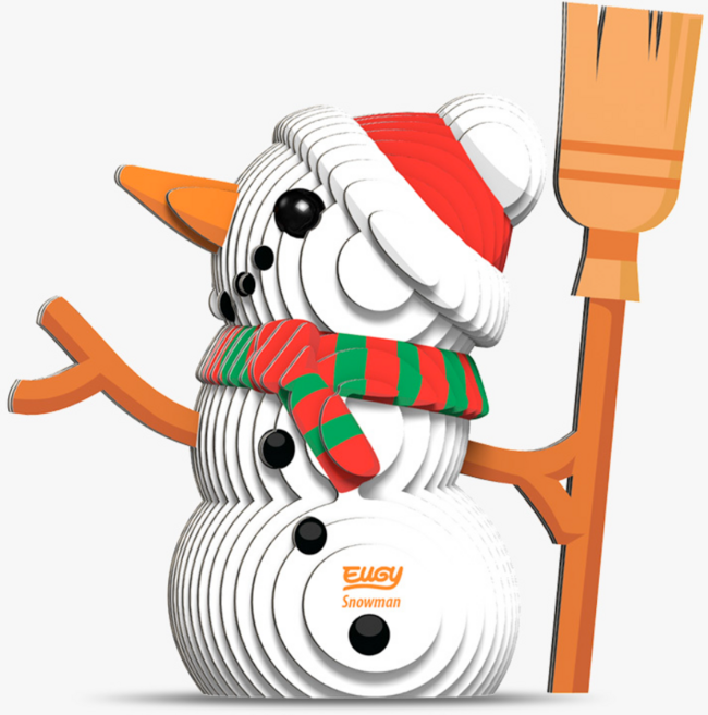 EuGy 3D立體紙拼圖, 7張, 聖誕雪人, 1組