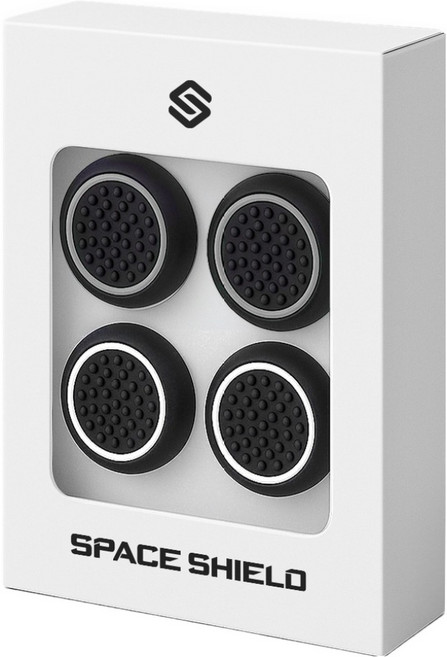 스페이스쉴드 닌텐도 스위치 2 조이콘 호환 블랙 라인 엠보 실리콘 스틱 캡 2종 x 2p 세트, 블랙그레이, 블랙화이트, 1세트
