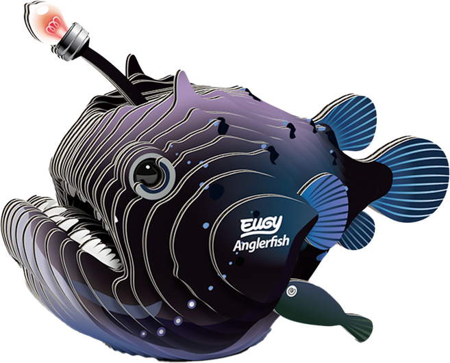 EuGy 3D立體紙拼圖, 7張, 燈籠魚, 1組