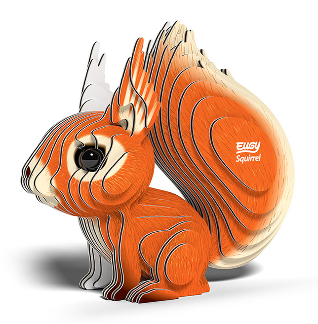 EuGy 3D立體紙拼圖, 7張, 松鼠, 1組