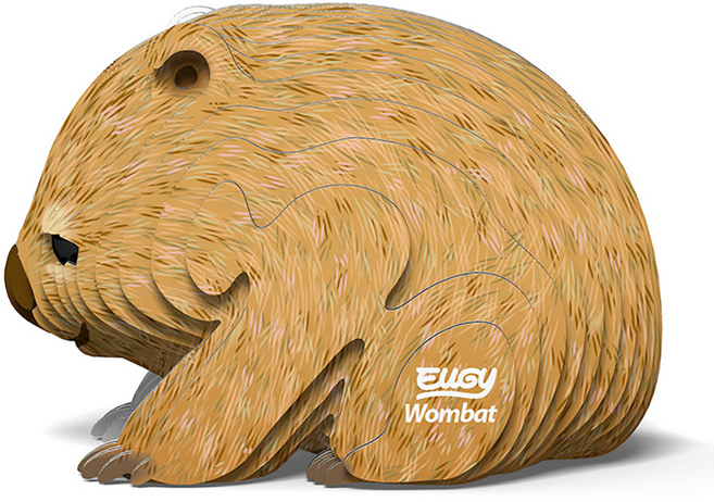 EuGy 3D立體紙拼圖, 7張, 袋熊, 1組