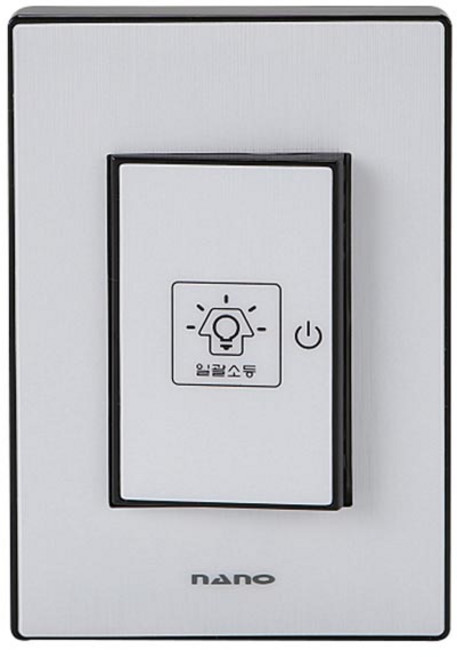 나노 아트2 인테리어 아크릴 배선기구 SIMPLE 일괄소등 스위치 블랙, 1개