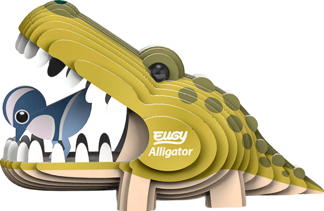 EuGy 3D立體紙拼圖, 7張, 美洲鱷, 1組