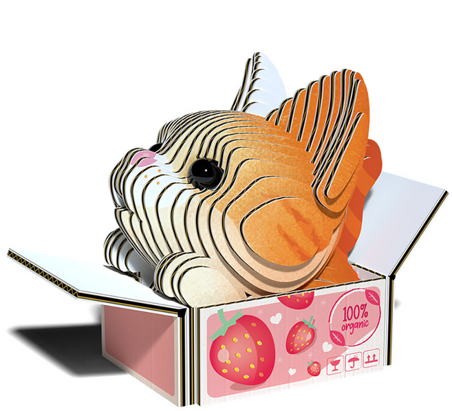 EuGy 3D立體紙拼圖, 7張, 英短金漸貓, 1組