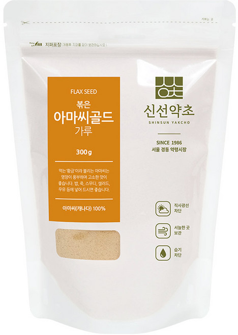 신선약초 볶은 아마씨 가루, 300g, 1개