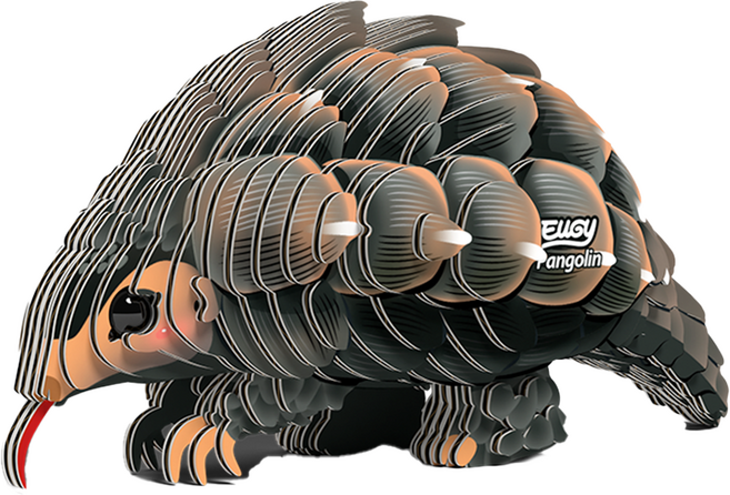 EuGy 3D立體紙拼圖, 7張, 穿山甲, 1組