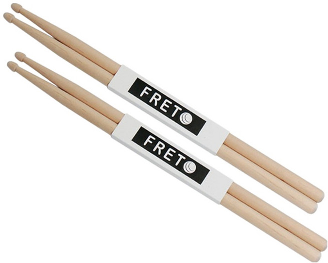프레토 연습용 원목 드럼스틱 메이플 드럼채 5A 세트, 내츄럴, 2세트
