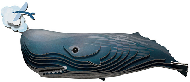 EuGy 3D立體紙拼圖, 7張, 抹香鯨, 1組