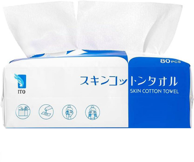 ITO 日本伊藤 抽取式洗臉巾 80張, 無香, 1包