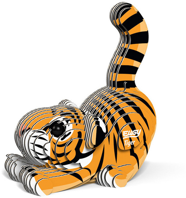 EuGy 3D立體紙拼圖, 7張, 老虎, 1組