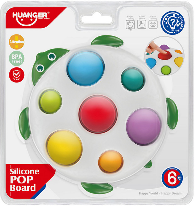 후앙어 하늘썬별 실리콘 베이비 푸쉬팝 무당벌레 그린 heanhe0192, 1개