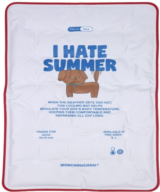 몽슈슈 강아지 I HATE SUMMER 쿨매트, 혼합색상, 1개