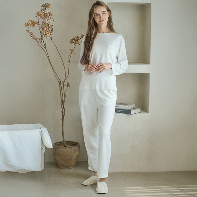 유니패밀리 여성용 모달 슬릿 이지웨어 상하의 세트