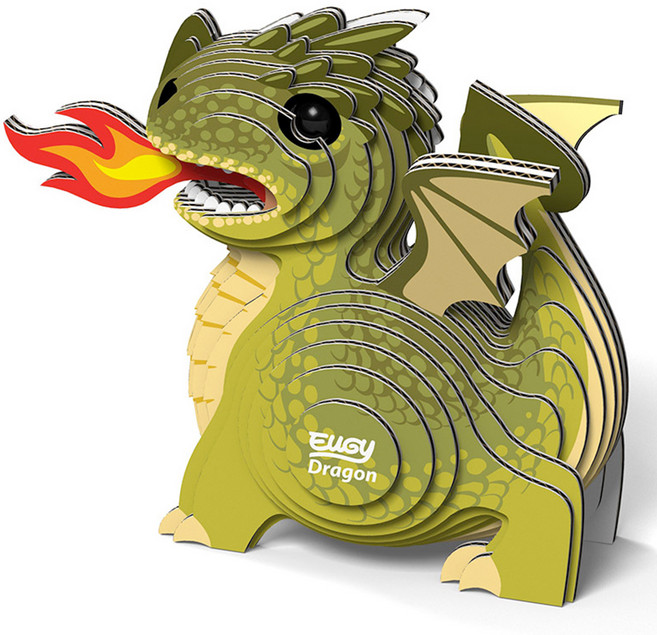 EuGy 3D立體紙拼圖, 7張, 龍, 1組