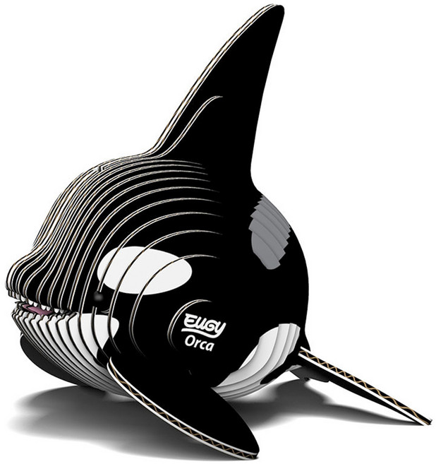 EuGy 3D立體紙拼圖, 7張, 虎鯨, 1組