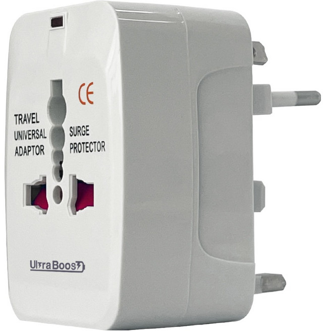 울트라부스트 여행용 멀티 플러그 어댑터, 화이트, 1개