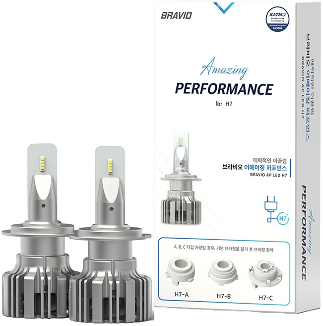 브라비오 어메이징 퍼포먼스 LED전조등, 1세트, H7